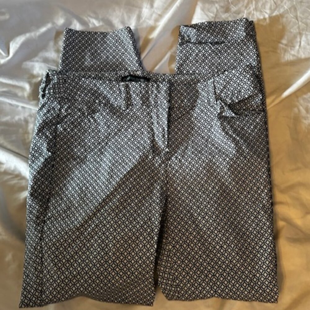 Cynthia Rowley Black and White Printed Trousers